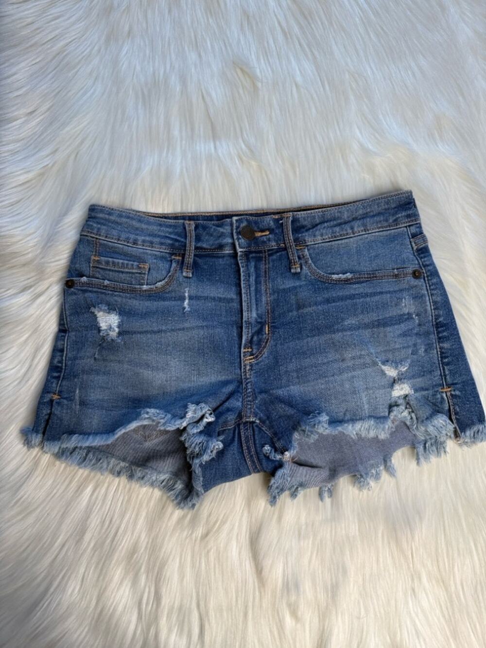 Abercrombie Distressed Y2K Denim Cut Offs